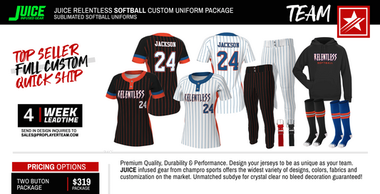 JUICE RELENTLESS SOFTBALL CUSTOM PACKAGE