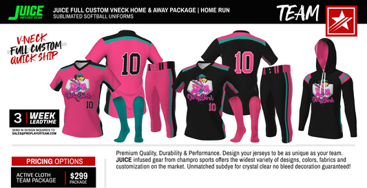JUICE FULL CUSTOM V-NECK HOME & AWAY PACKAGE | HOME RUN