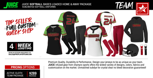 JUICE SOFTBALL BASES LOADED HOME & AWAY PACKAGE