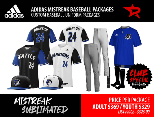 ADIDAS MISTREAK SUBLIMATED BASEBALL PACKAGES