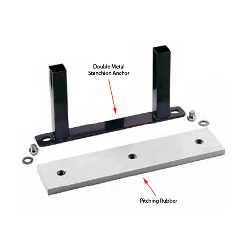 Markwort Movable Pitching Rubber & Double Metal Stanchion Anchor ‑ Youth