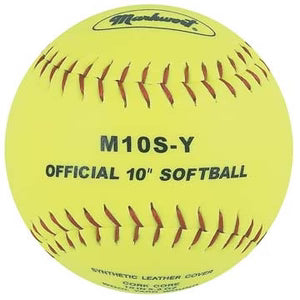 Markwort 10″ Yellow Synthetic Cover Softball