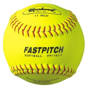 Markwort 11″ FP Leather Softball (Yellow)