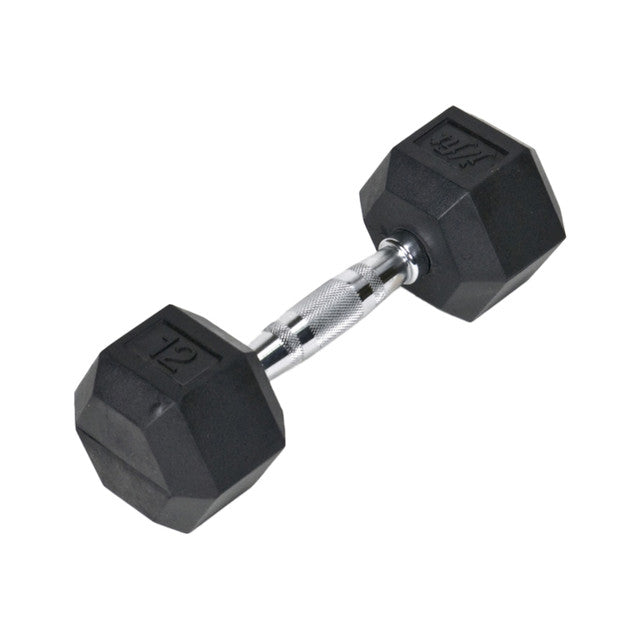 RUBBER HEX DUMBBELL