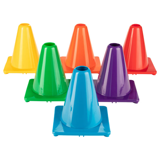 4 Inch High Visibility Flexible Vinyl Cone