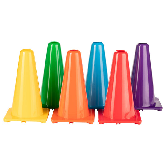 9 Inch High Visibility Flexible Vinyl Cone