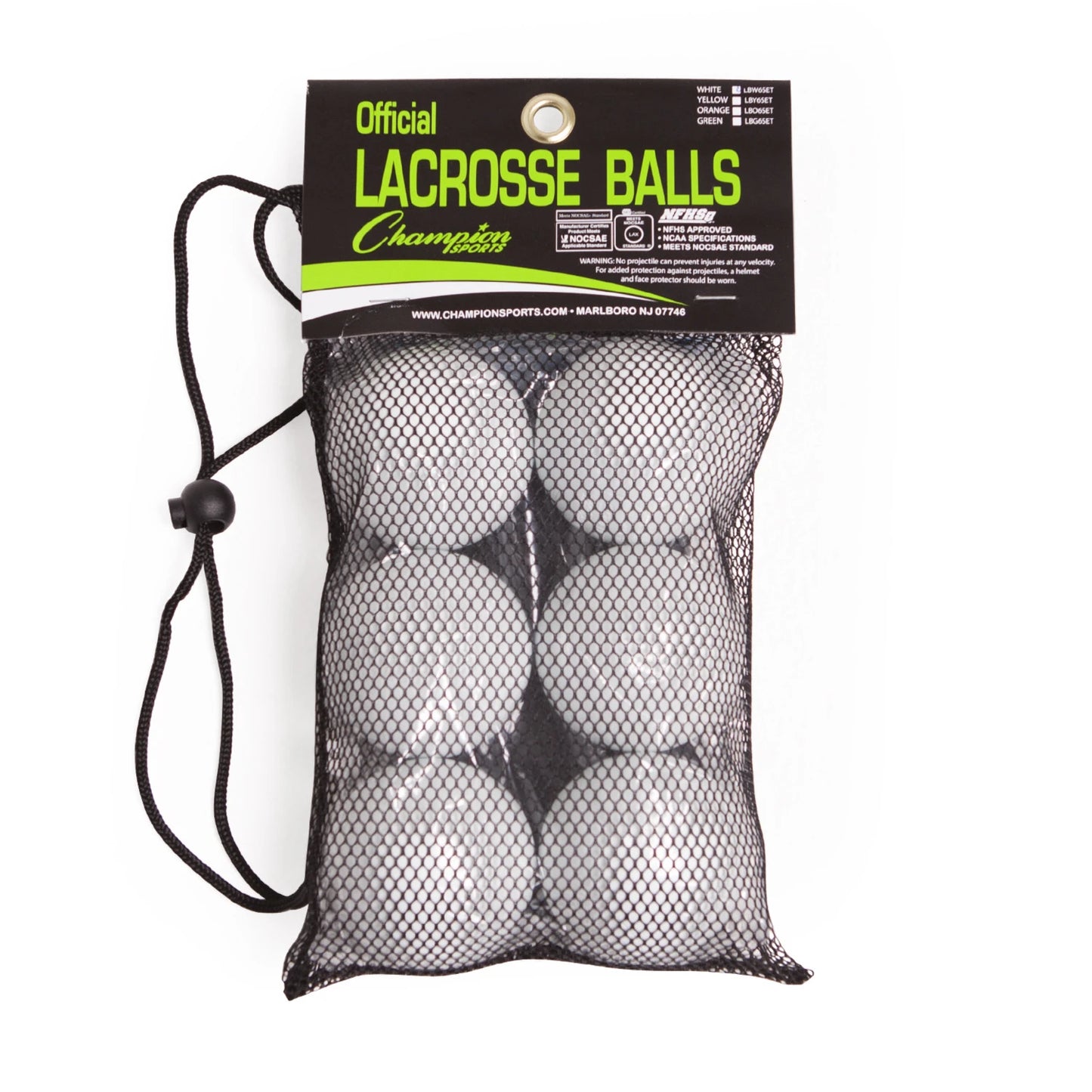 Lacrosse Ball 6 Color Set