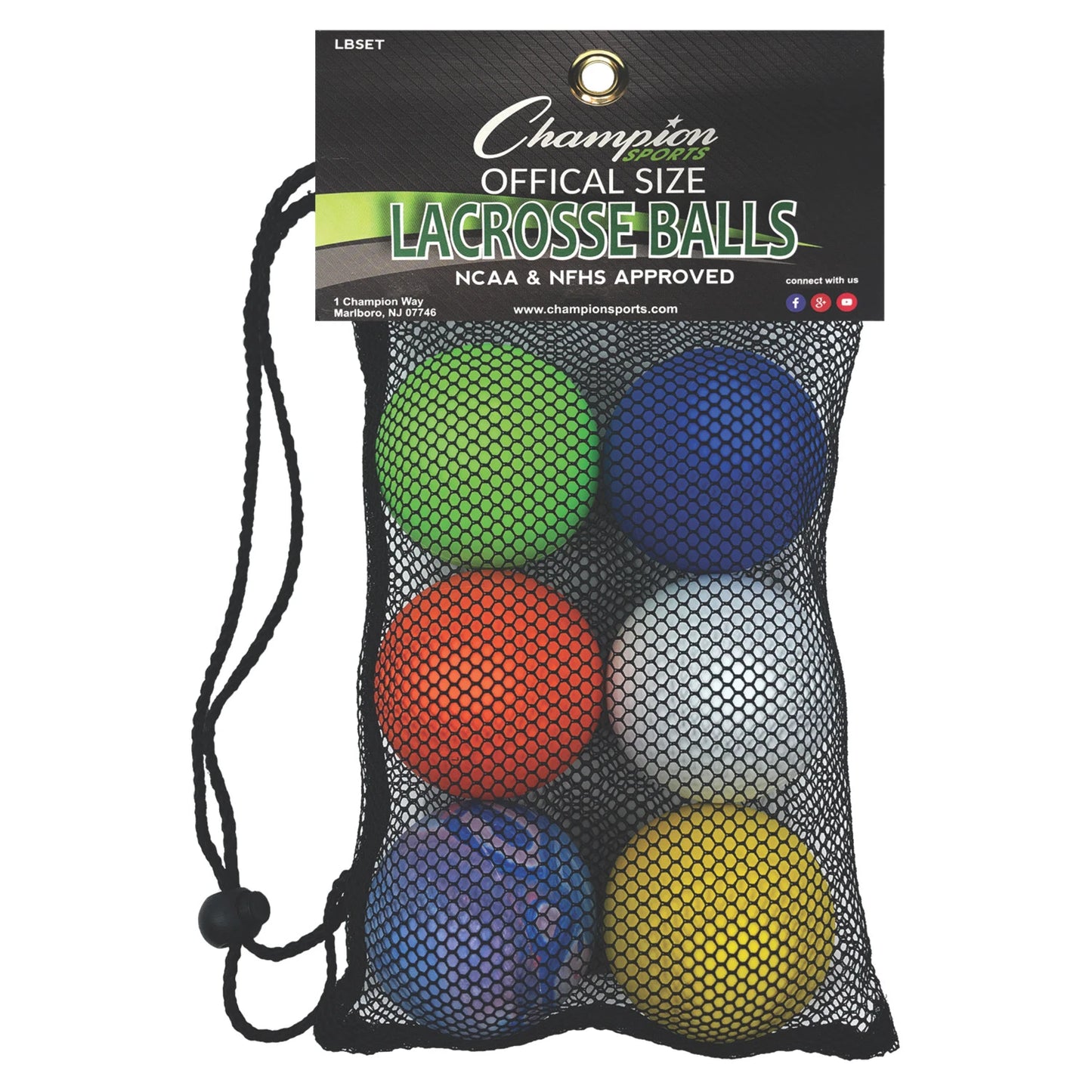 Lacrosse Ball 6 Color Set