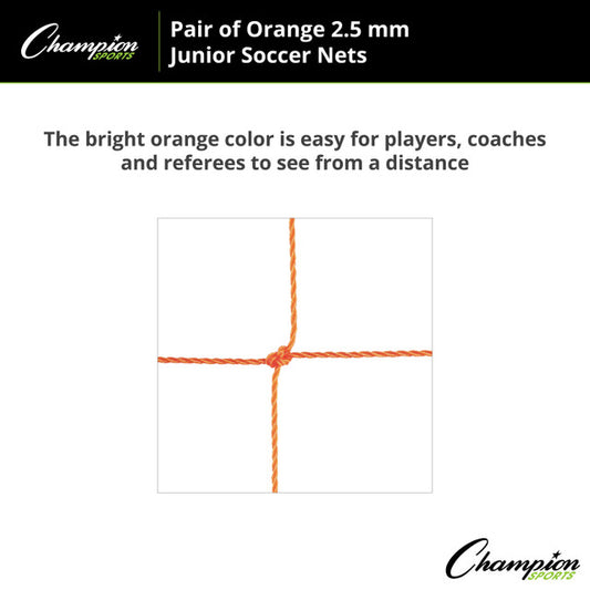 2.5 mm Junior Soccer Net, Orange
