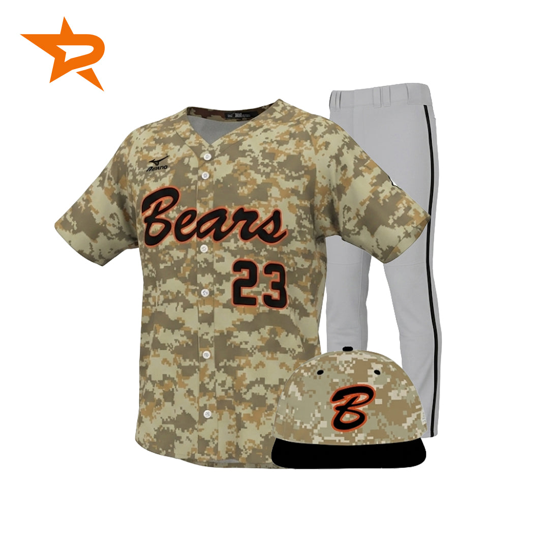 MIZUNO SUBLIMATED FUL BUTTON SINGLE