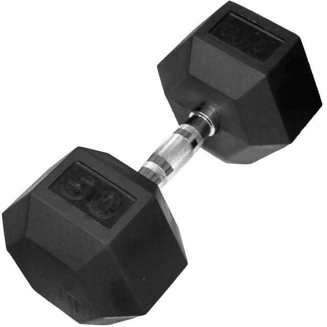 RUBBER HEX DUMBBELL