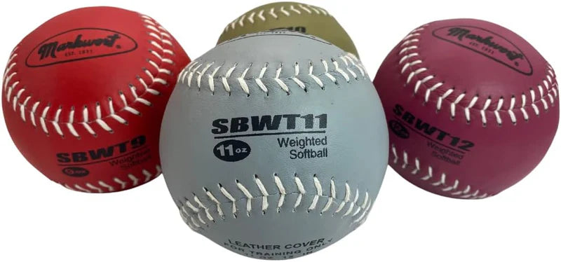 Markwort Weighted Softballs - 9oz 10oz 11oz 12oz in Mesh Bag