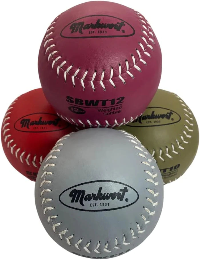 Markwort Weighted Softballs - 9oz 10oz 11oz 12oz in Mesh Bag