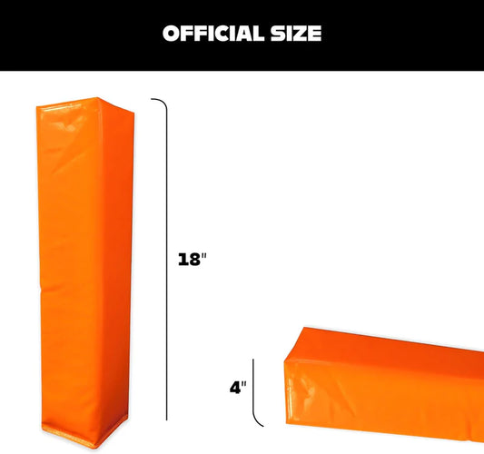 Markwort Football Pylons for Goal Line & End Zone - Orange - 4 Pcs
