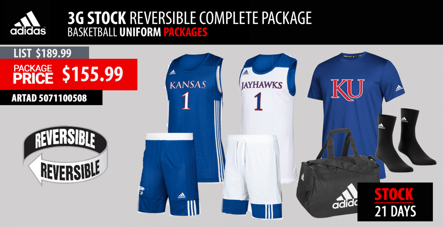 ADIDAS 36 STOCK REVERSIBLE COMPLETE PACKAGE