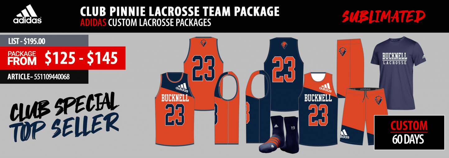 Club Pinnie Lacrosse Team Package