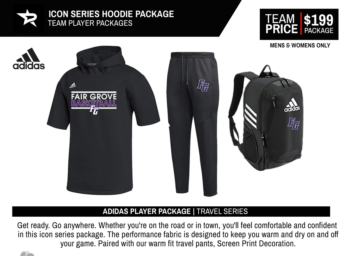 ADIDAS ICON SERIES HOODIE PLAYER PACKAGE