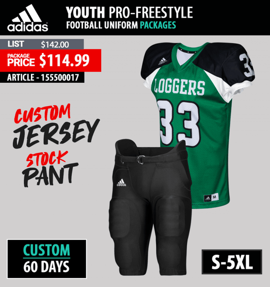 Adidas Youth Pro-Freestyle Football Uniform Package