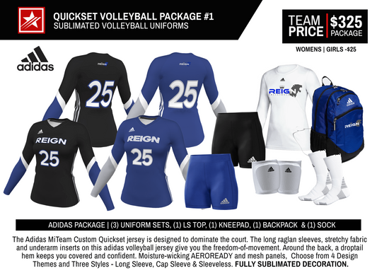 ADIDAS QUICKSET CUSTOM VOLLEYBALL PACKAGE #1