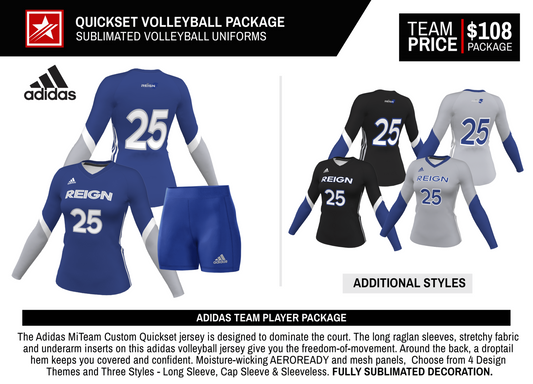 ADIDAS QUICKSET SHORT SLEEVE VOLLEYBALL PACKAGE