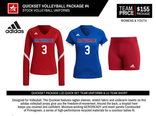 ADIDAS QUICKSET STOCK VOLLEYBALL PACKAGE #4