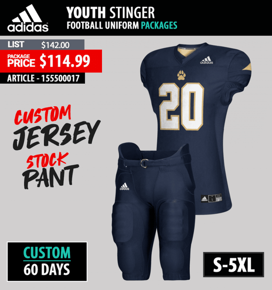 Adidas Youth Stinger Football Uniform Package