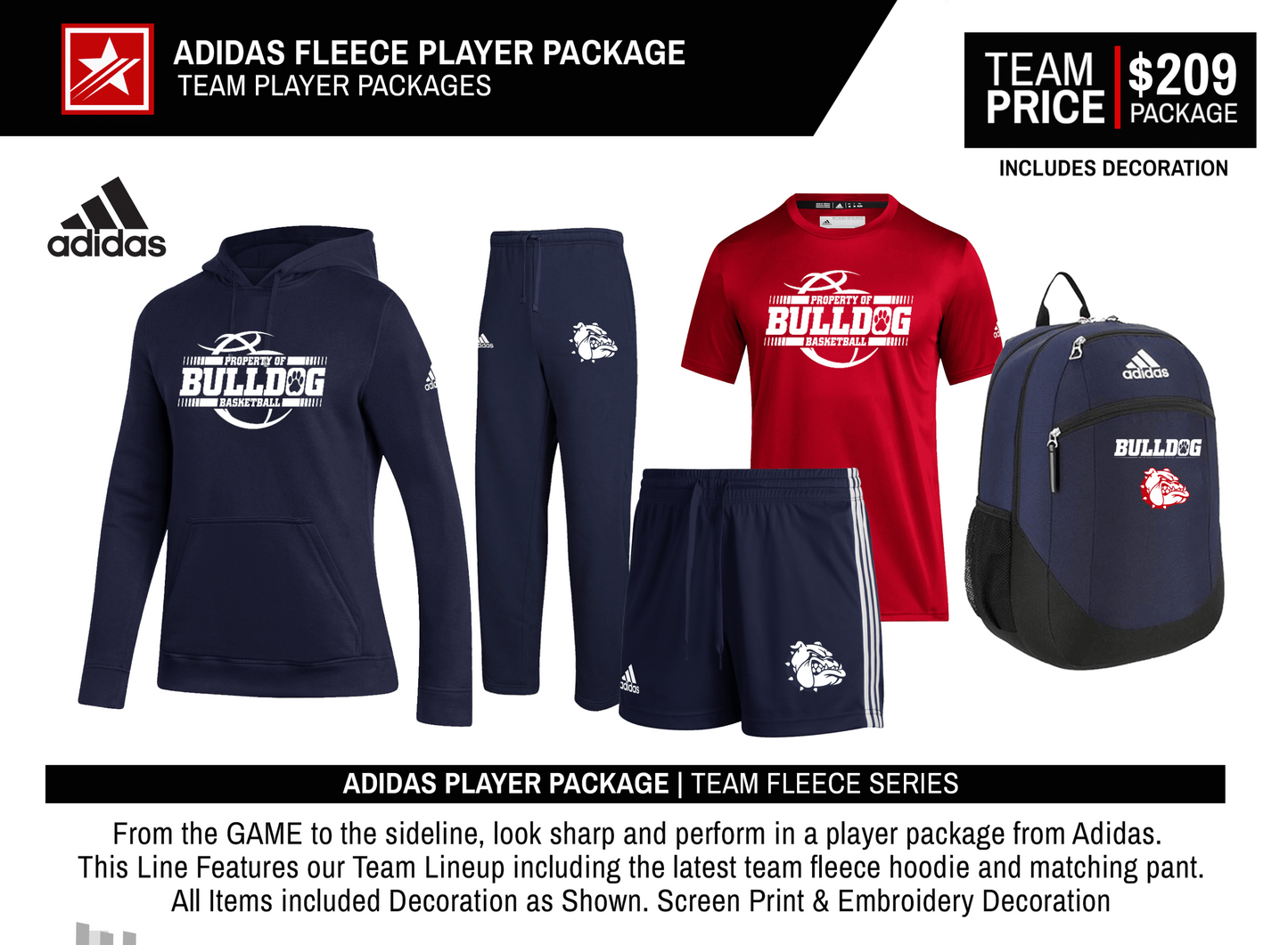 ADIDAS TEAM FLEECE SERIES PLAYER PACKAGE