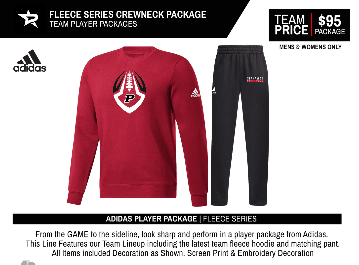 ADIDAS FLEECE SERIES TEAM CREWNECK PACKAGE