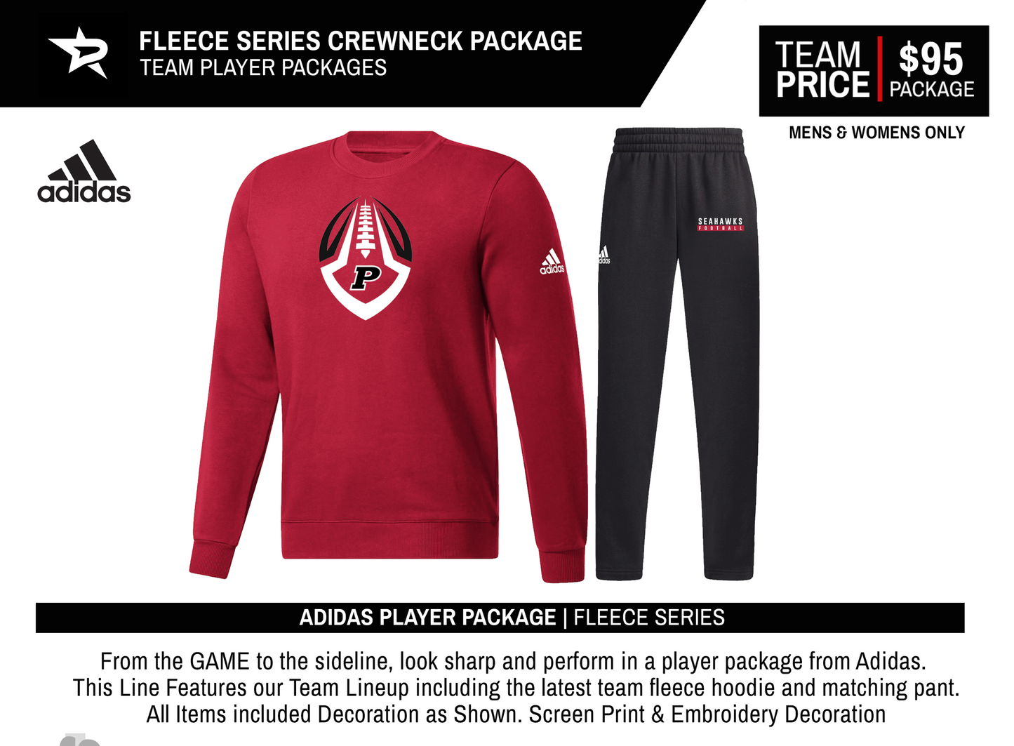 ADIDAS TEAM FLEECE SERIES CREWNECK PACKAGE