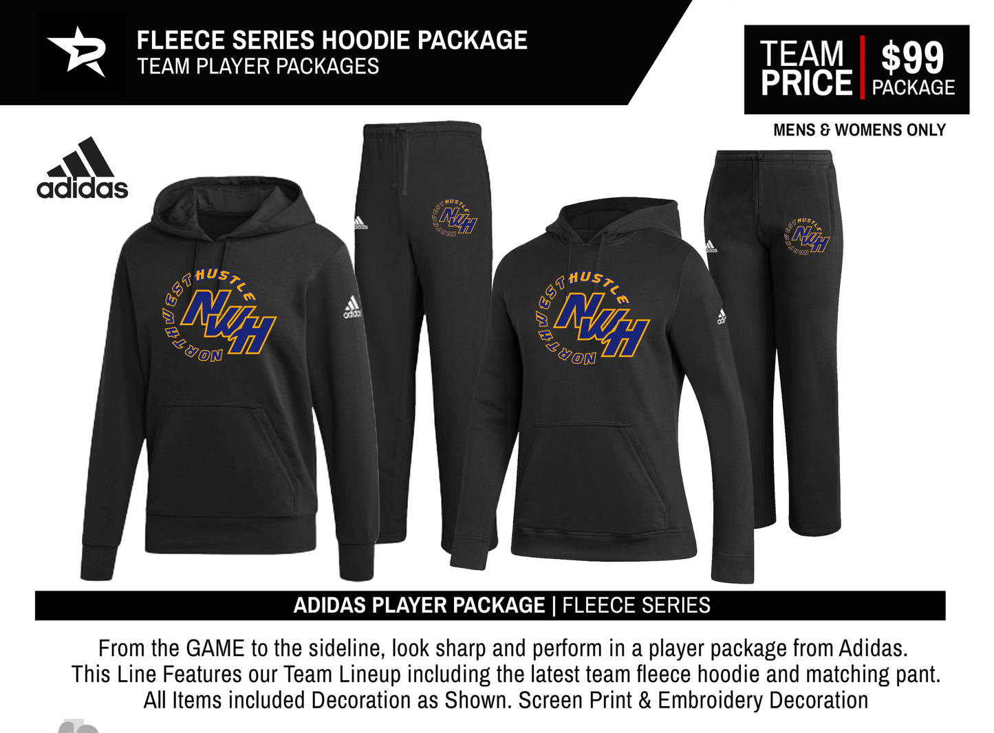 ADIDAS TEAM FLEECE HOODIE PACKAGE