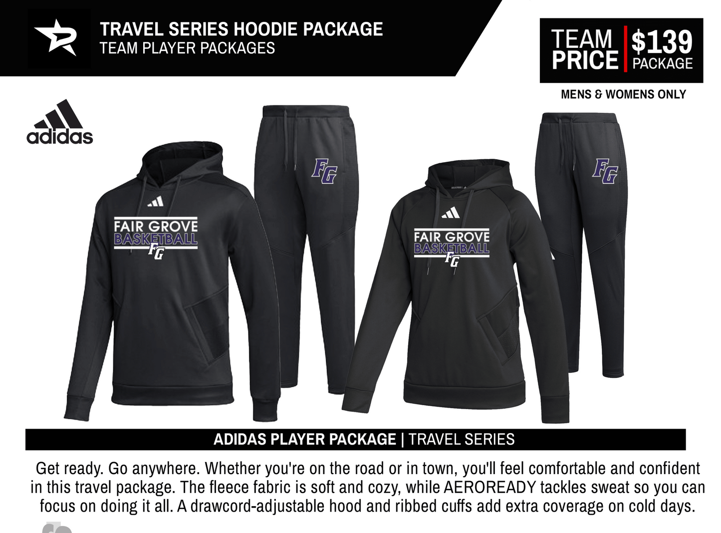 ADIDAS TRAVEL SERIES HOODIE PLAYER PACKAGE