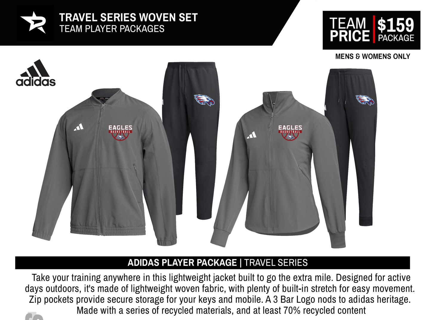 ADIDAS TRAVEL SERIES WOVEN SET