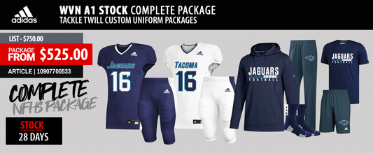 Adidas WVN Tackle Twill A1 Stock Complete Custom Uniform Package