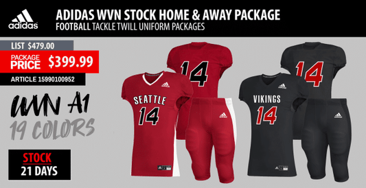 Adidas WVN Stock Home & Away Tackle Twill Football Uniform Package
