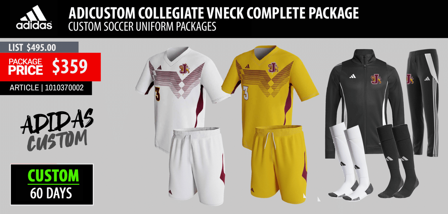 ADICUSTOM COLLEGIATE V-NECK SERIES W/ INSERTS