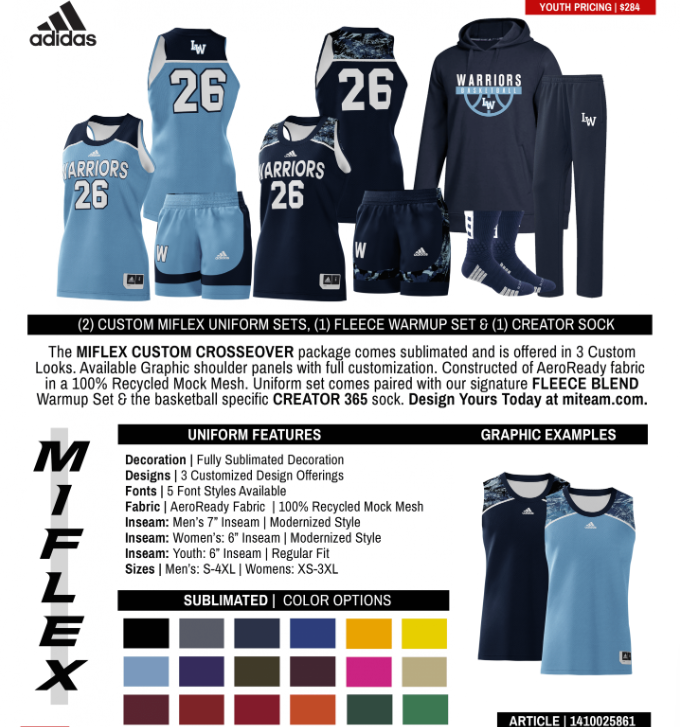 Adidas Miteam Miflex Crossover Uniform Package