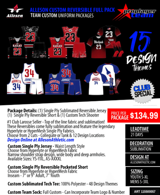 Alleson Custom Complete Reversible Pack Tank Cut