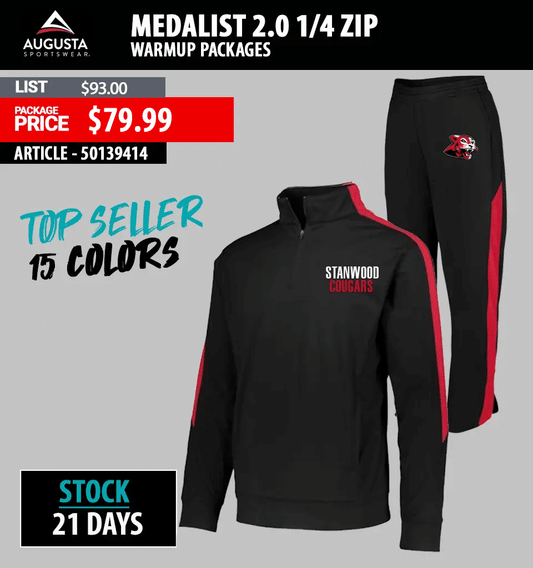 AUGUSTA SPORTSWEAR MEDALIST 2.0 1/4 ZIP
