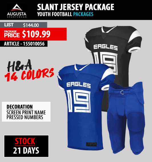 Augusta Youth Slant Jersey Football Package