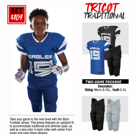 Augusta Youth Slant Jersey Football Package