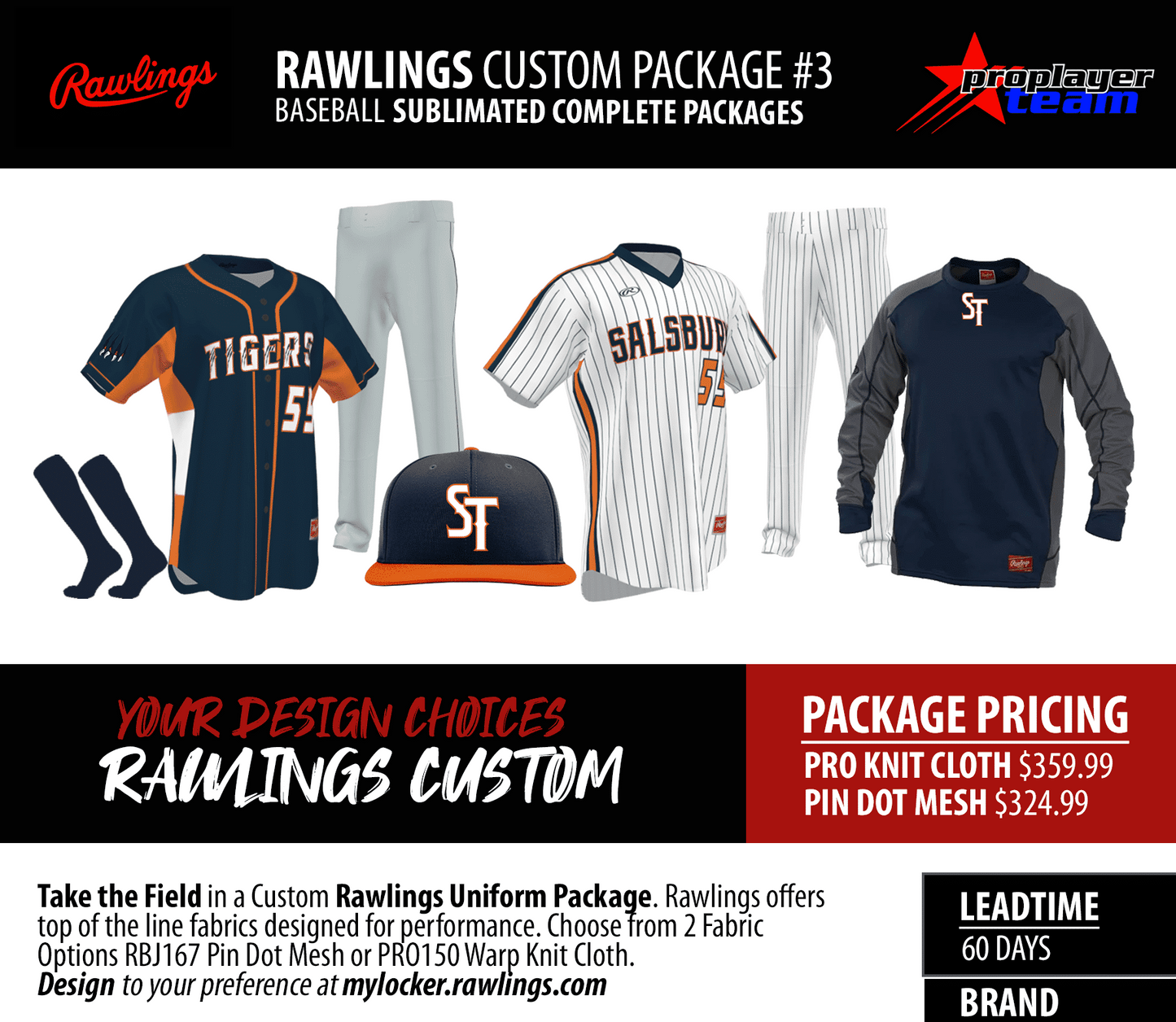 RAWLINGS CUSTOM SUBLIMATED PACKAGE #3
