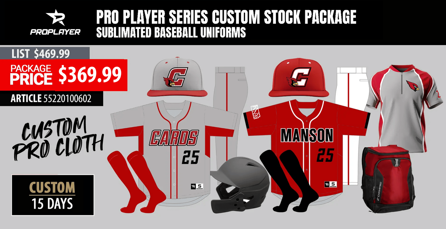 PRO PLAYER SUBLIMATED H&A STOCK COMPLETE PACKAGE