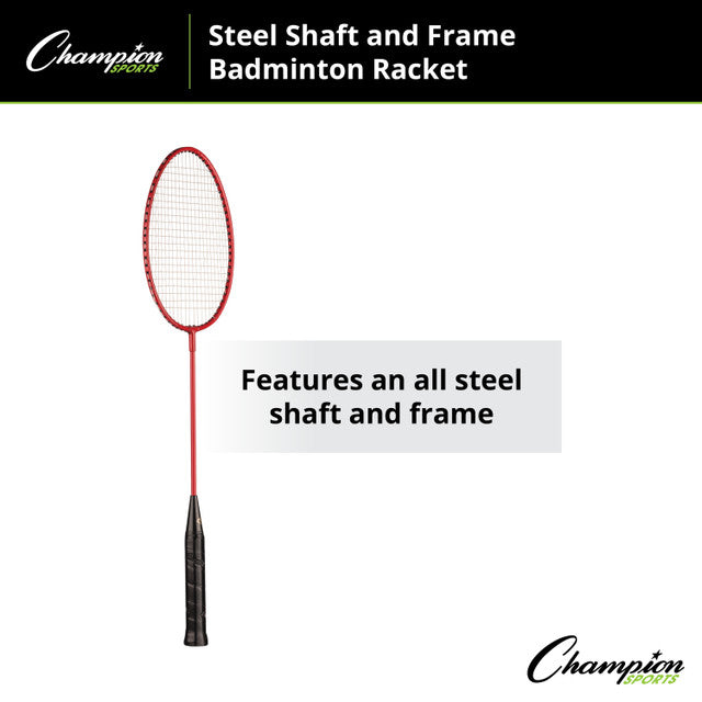 Steel Shaft/Frame Badminton Racket