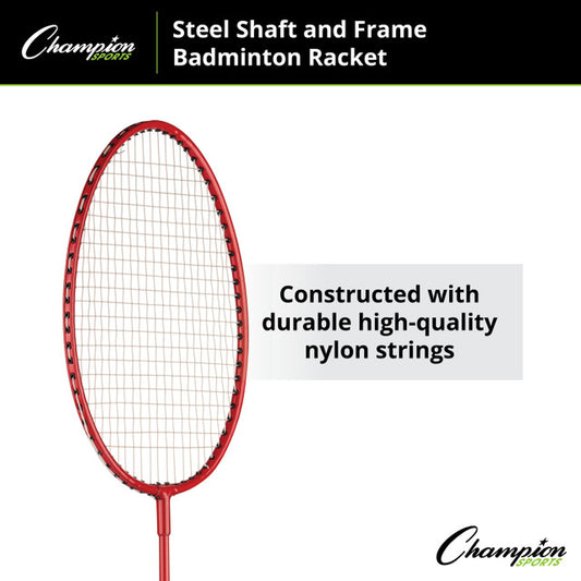 Steel Shaft/Frame Badminton Racket