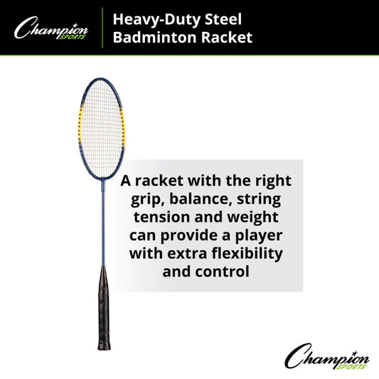 Heavy-Duty Steel Badminton Racket