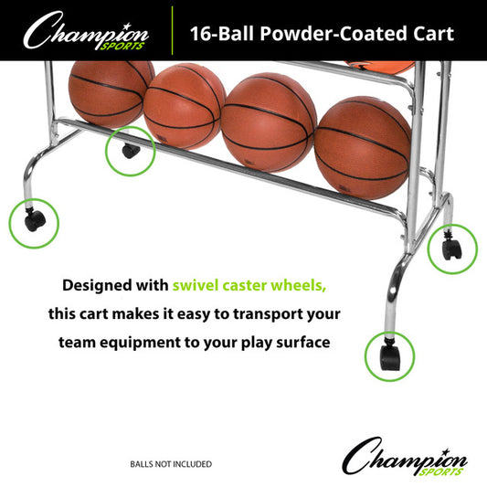 16 Ball Powder-Coated Ball Cart