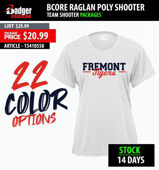 BADGER BCORE RAGLAN POLY SHOOTER