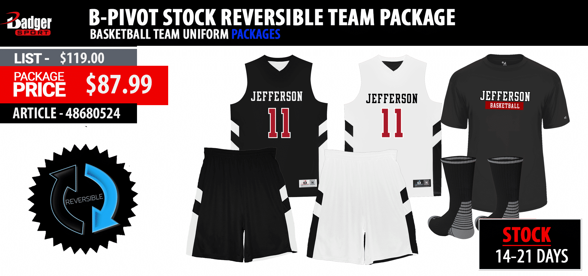 B-PIVOT STOCK REVERSIBLE TEAM PACKAGE – Pro Player Team
