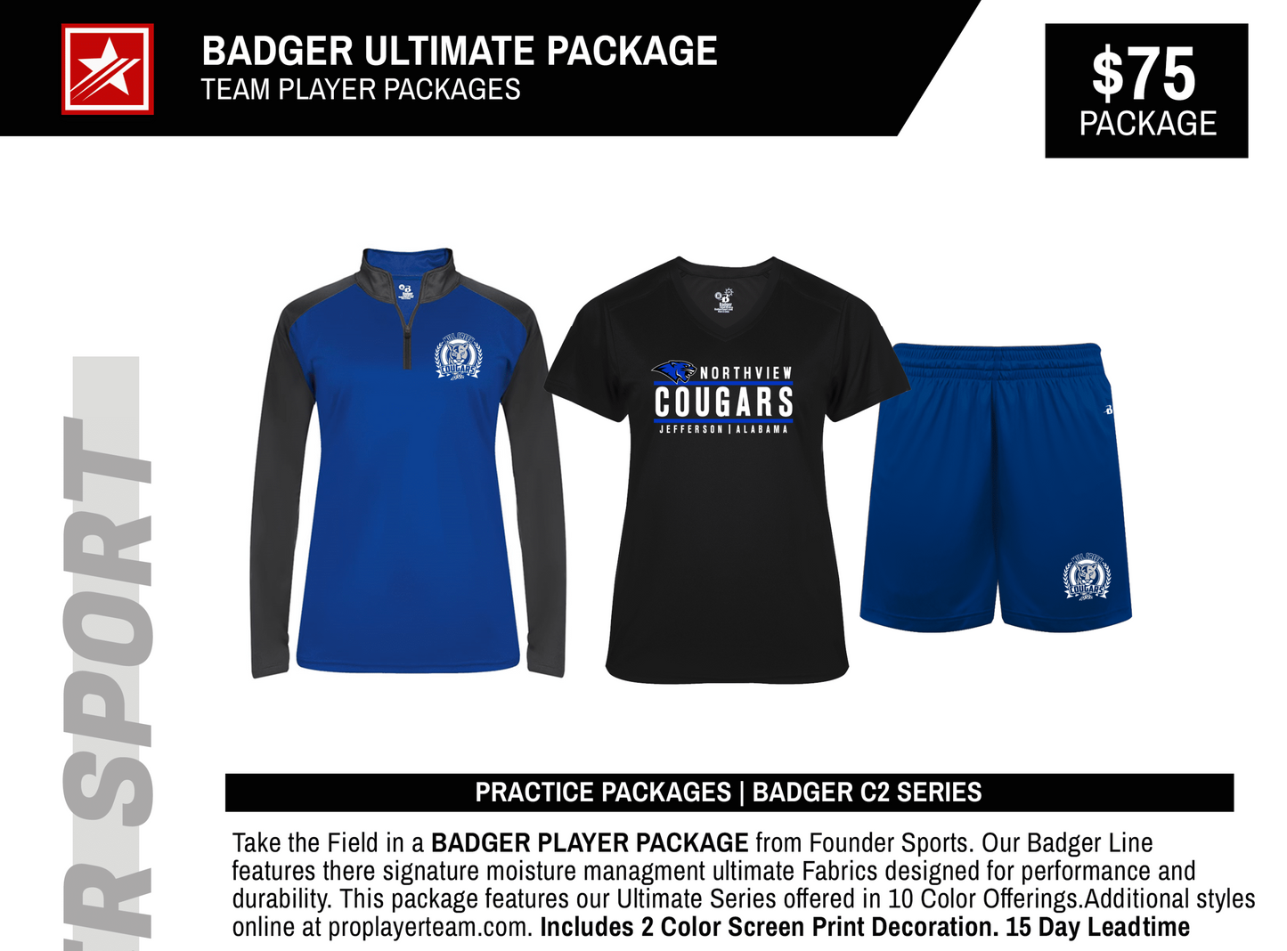 BADGER ULTIMATE C2 SERIES PLAYER PACKAGE