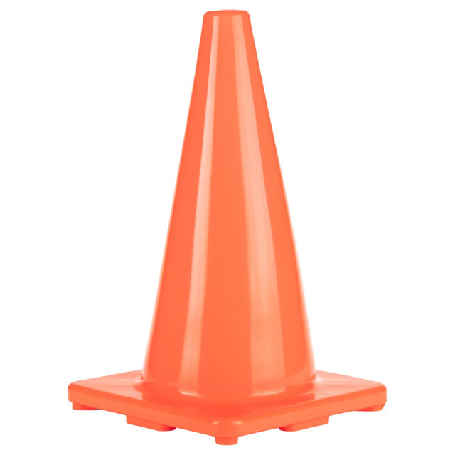 18 Inch High Visibility Flexible Vinyl Cone